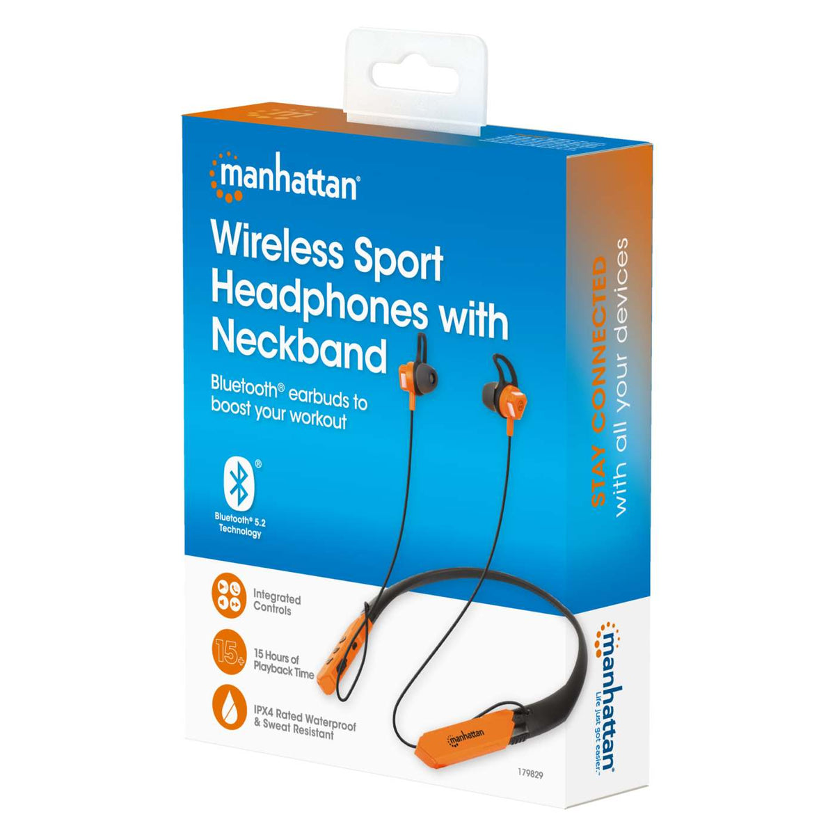 Auriculares deportivos inalámbricos con banda para el cuello Packaging Image 2